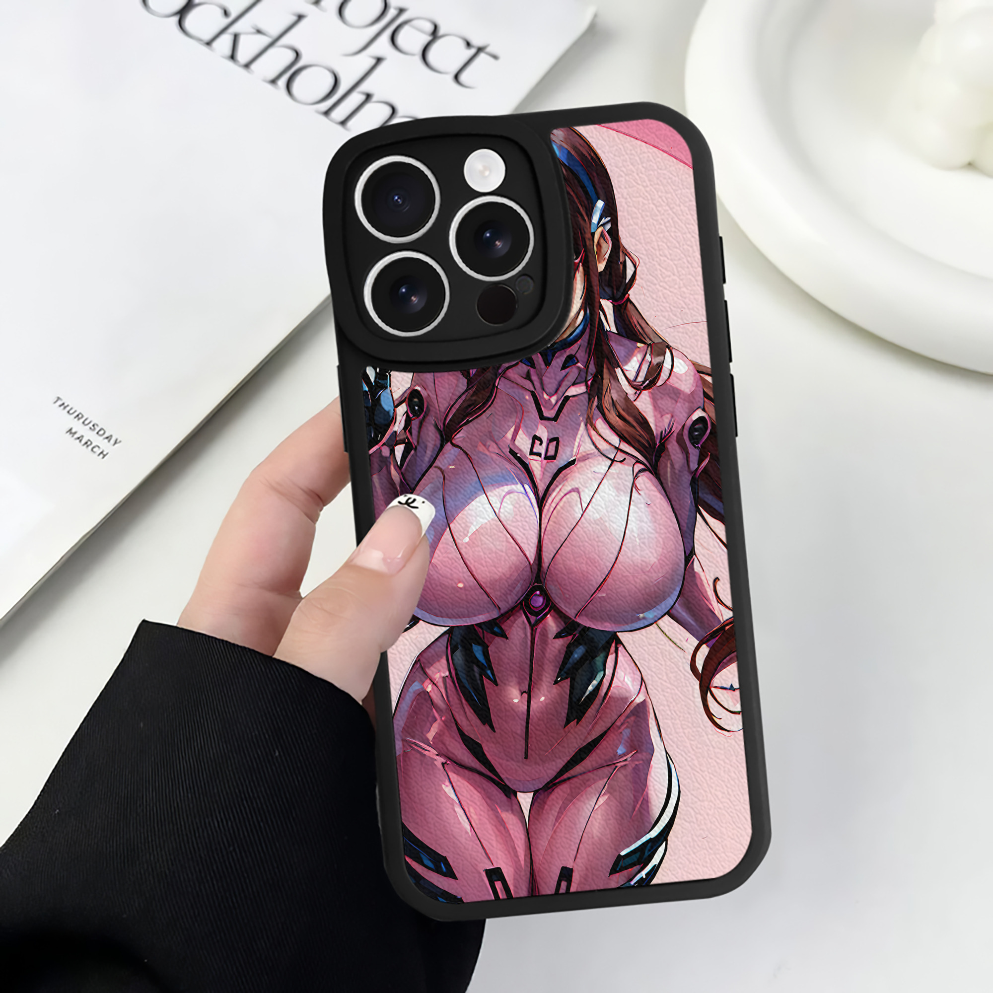 （画像用） EVA 新世紀エヴァンゲリオン 【iPhone 16シリーズ対応】シリコンスマホケース（レザー調） 材質：シリコン